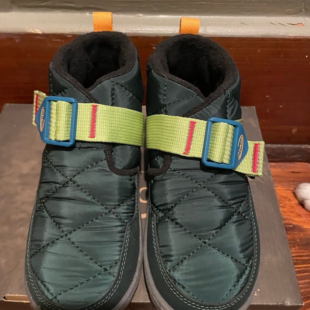 Chaco Ramble Puff Kid Shoe in Trekking Green